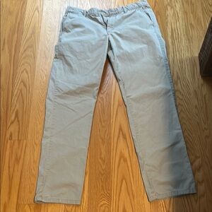 Men's Light Tan Calvin Klein 100% Cotton Flat Front Pants W 34 x L 34